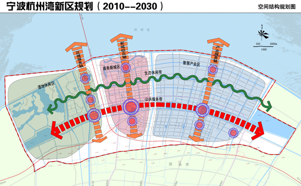 宁波杭州湾新区空间规划图