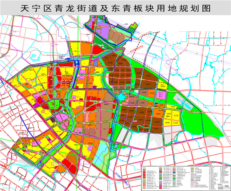 天宁区青龙街道及东青板块用地规划图