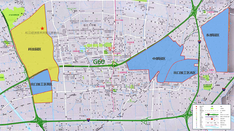 松江经济技术开发区区域规划图