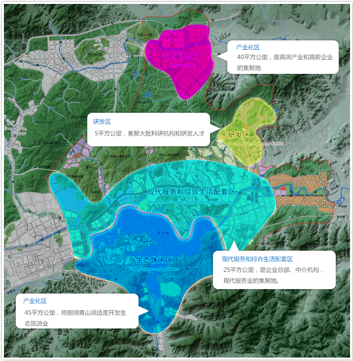 青山湖科技城园区规划