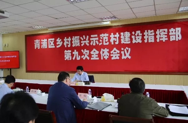 青浦区乡村振兴示范村建设指挥部召开第九次全体会议