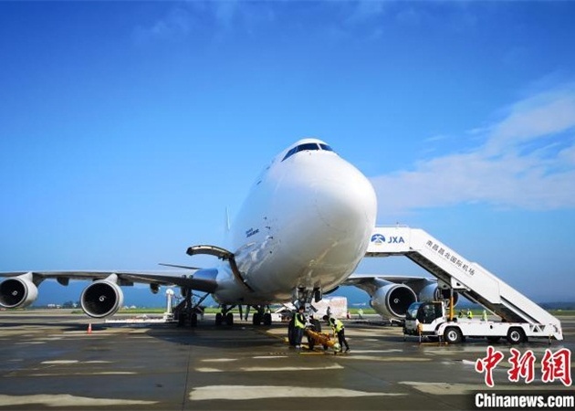 江西首条美洲定班全货机航线正式开通