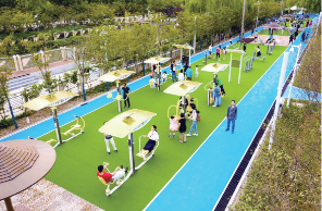 大宁公园健身活动长廊改造一新向市民开放
