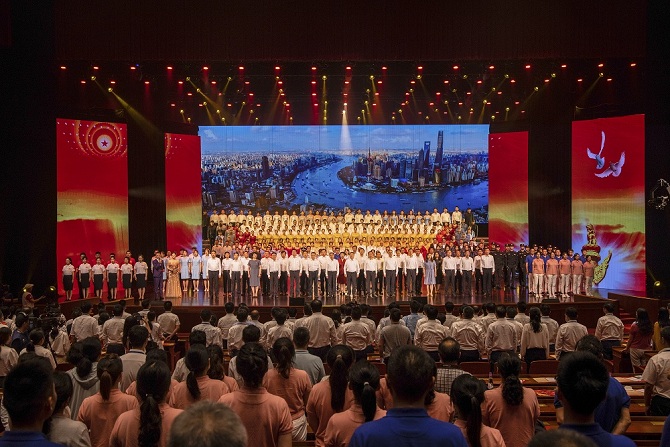 浦口区庆祝中国共产党成立100周年歌咏大会隆重举行