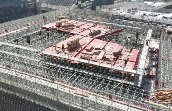 华为上海青浦研发中心项目（F组团）率先实现全面结构封顶