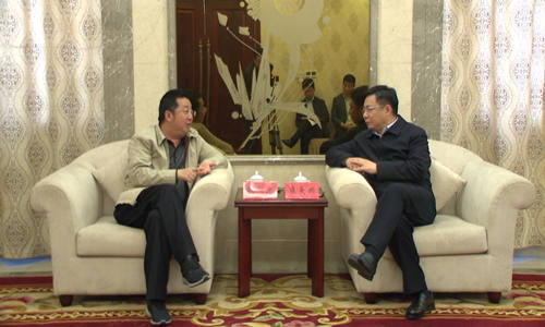 崔爱国会见金田公司董事长欧阳忠一行