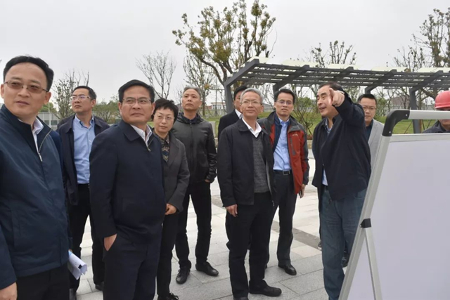 区长余旭峰带队赴现场调研环城水系公园项目进展情况