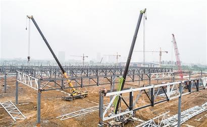 吉利变速器项目主体厂房9月结顶