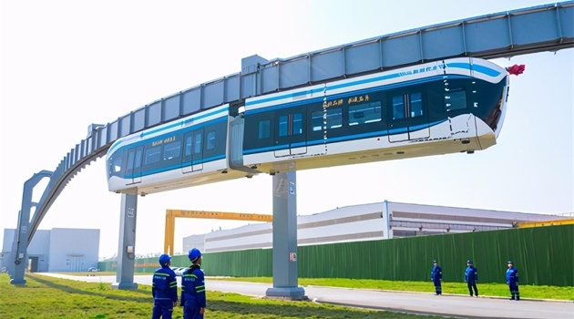 湖北首条空轨试验线成功完成无人驾驶试验