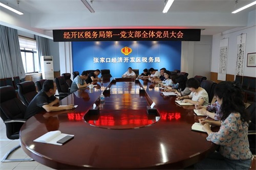 经开区税务局第一党支部召开党员大会