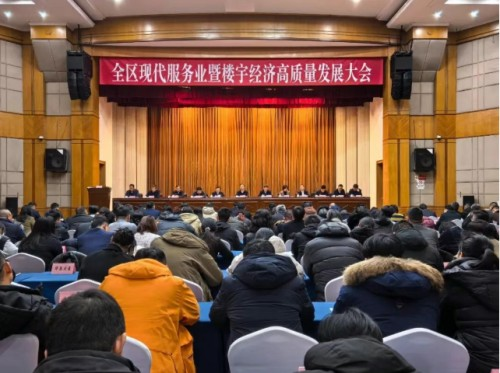 全区现代服务业暨楼宇经济高质量发展大会召开